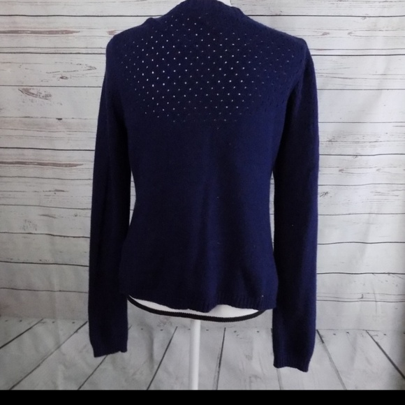 Anthropologie, navy blue cadigan sweater. - Picture 2 of 5
